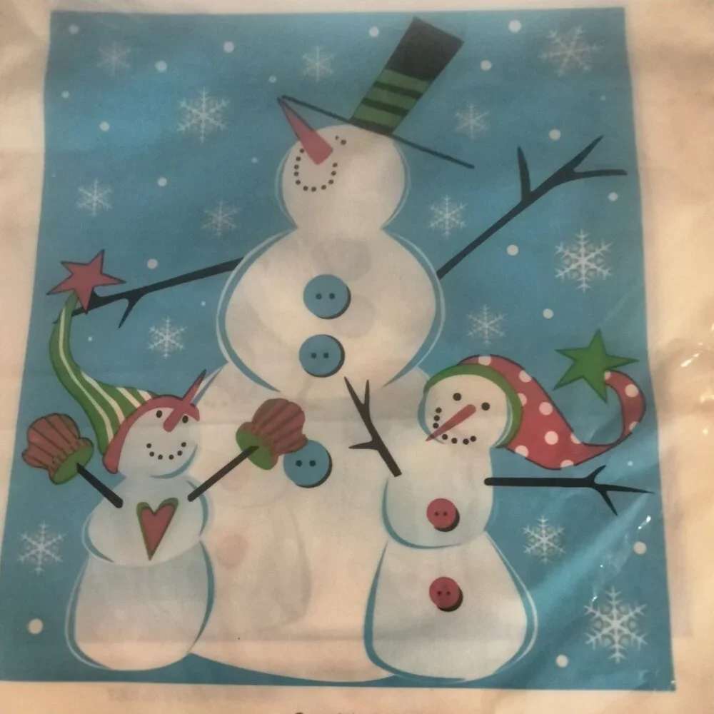 Christmas House Snowman Zipper Loot Bags 12 Count 8x11 Inch Plastic Treat Bags